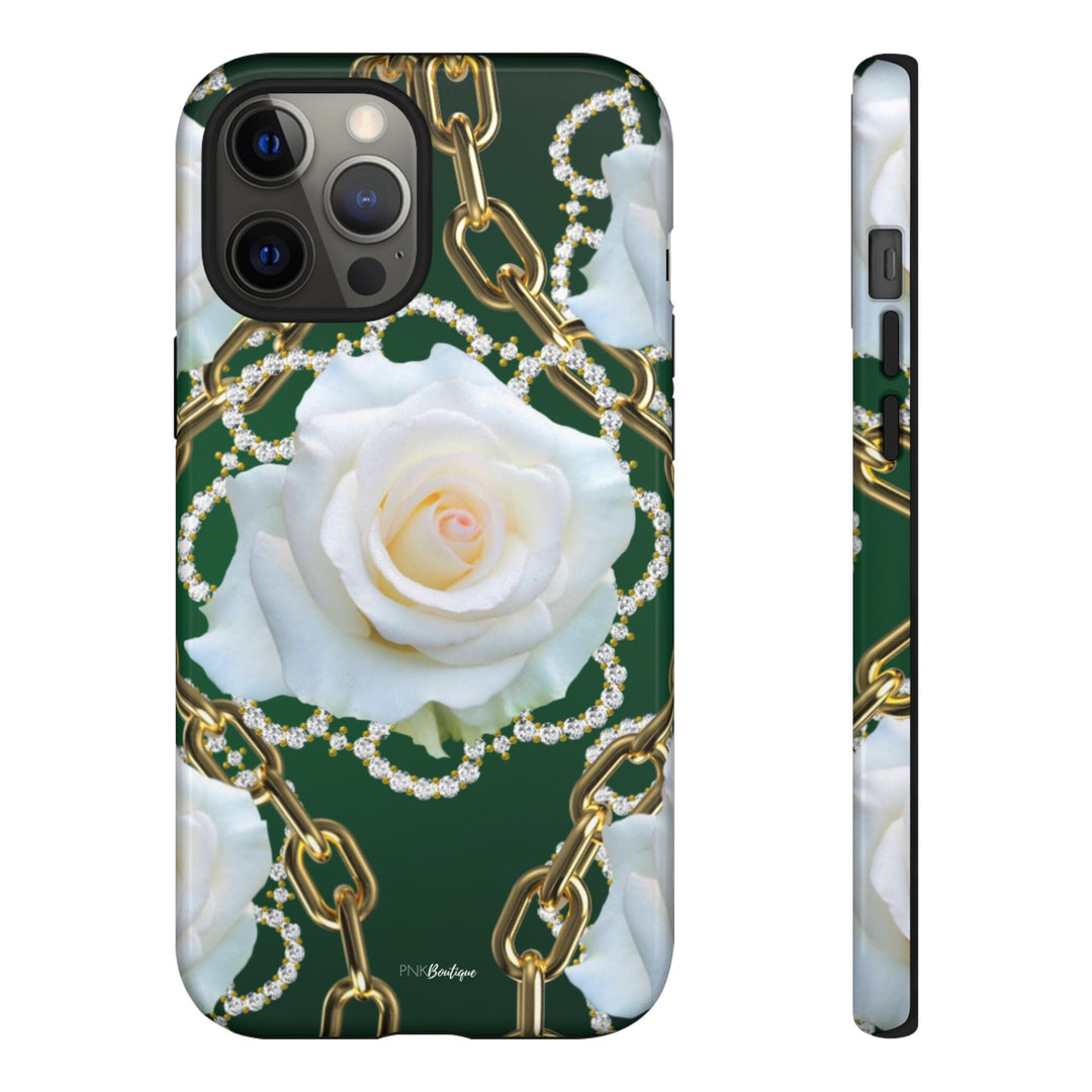 Green and White Links Phone Cases