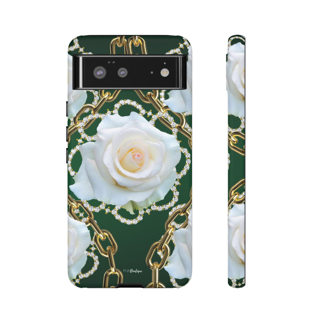 Green and White Links Phone Cases