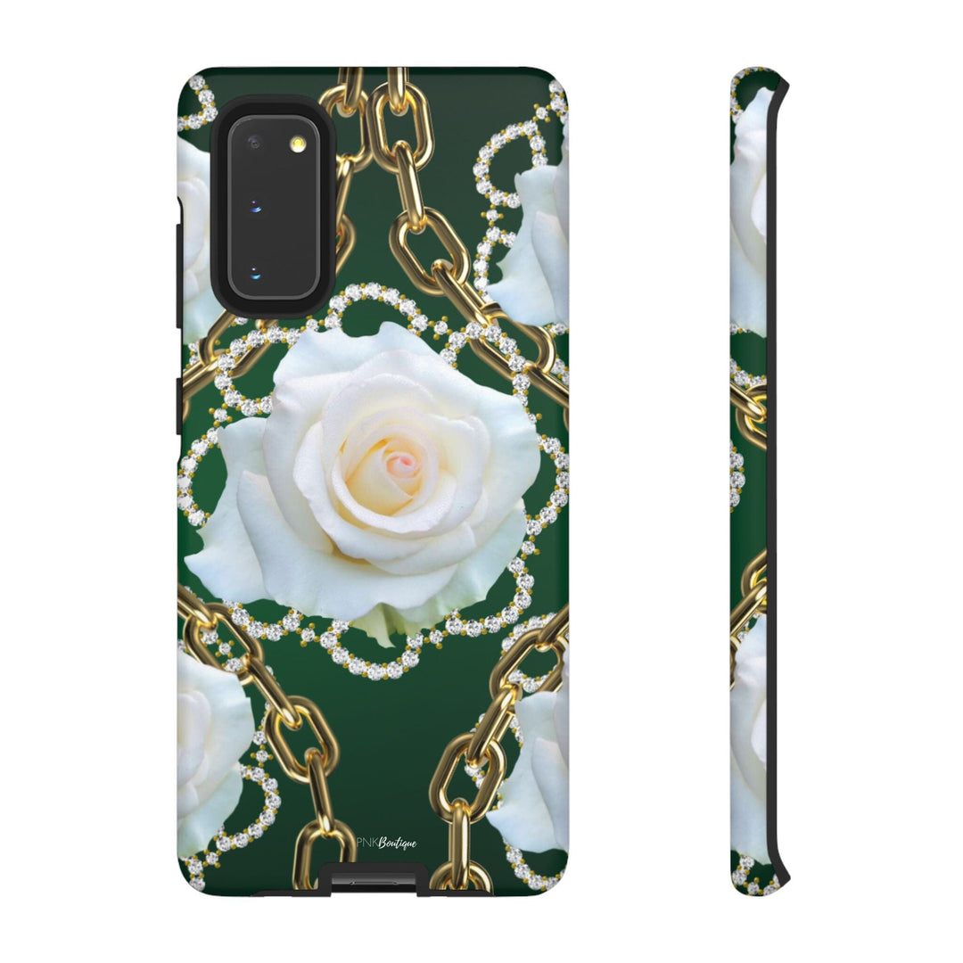 Green and White Links Phone Cases