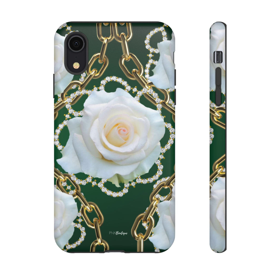 Green and White Links Phone Cases