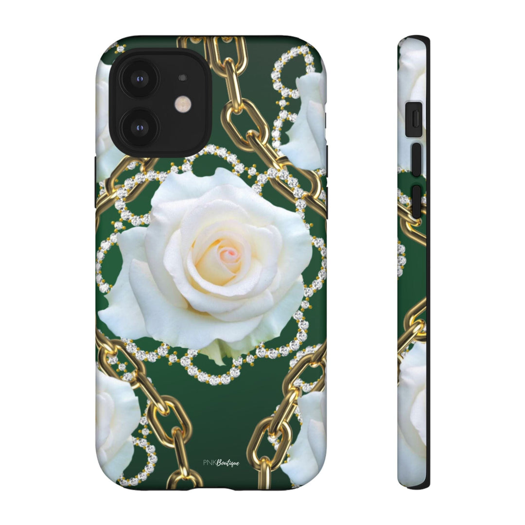 Green and White Links Phone Cases