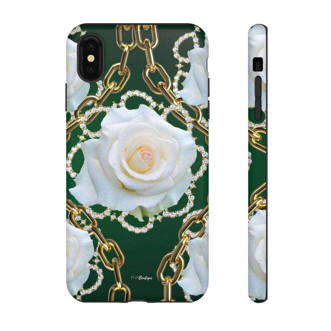 Green and White Links Phone Cases