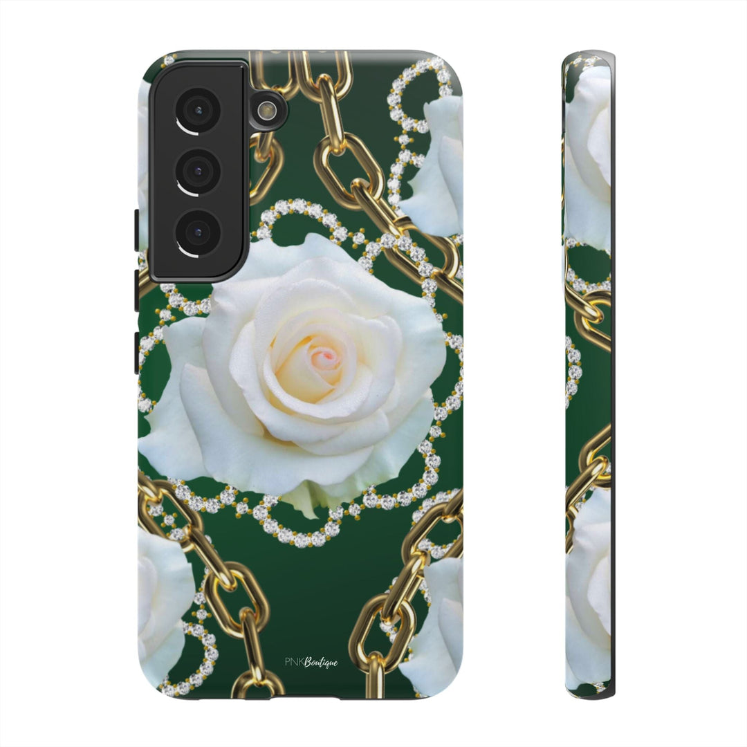 Green and White Links Phone Cases