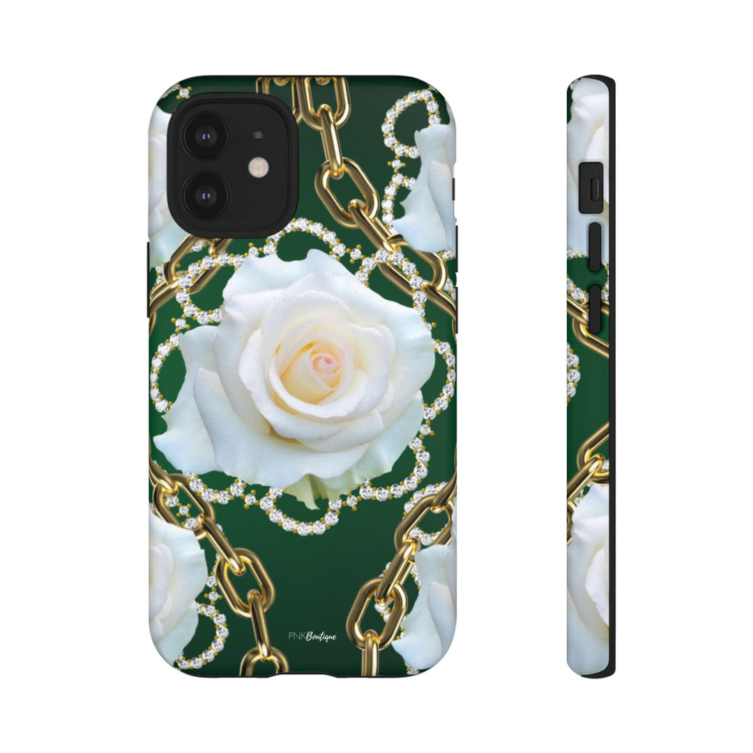 Green and White Links Phone Cases