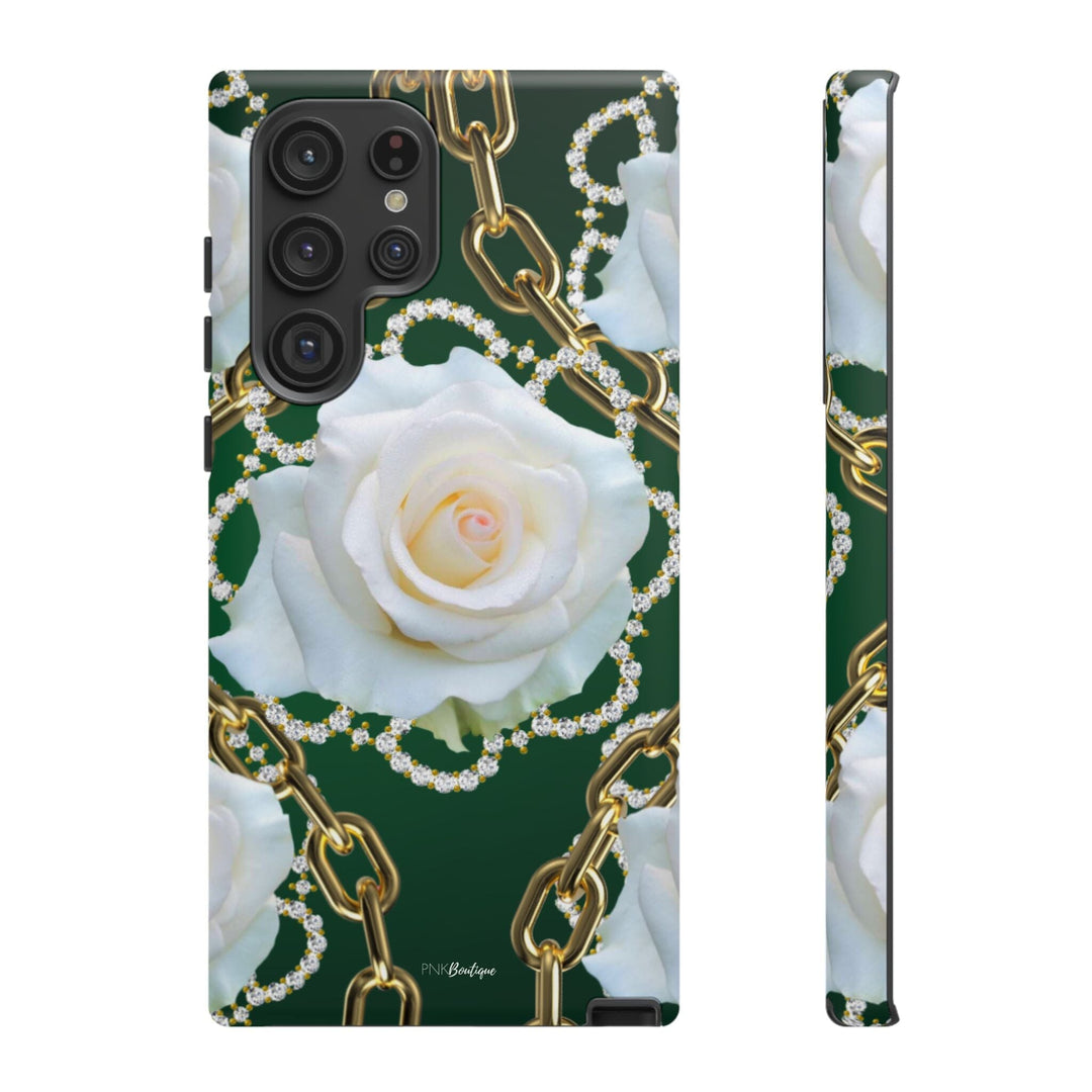 Green and White Links Phone Cases