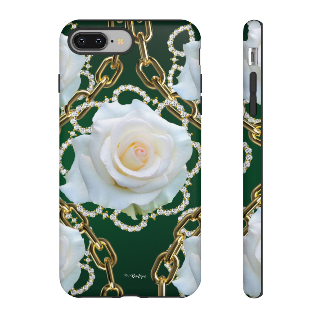 Green and White Links Phone Cases