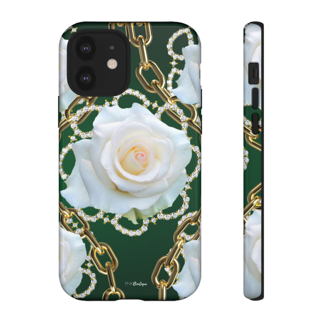 Green and White Links Phone Cases