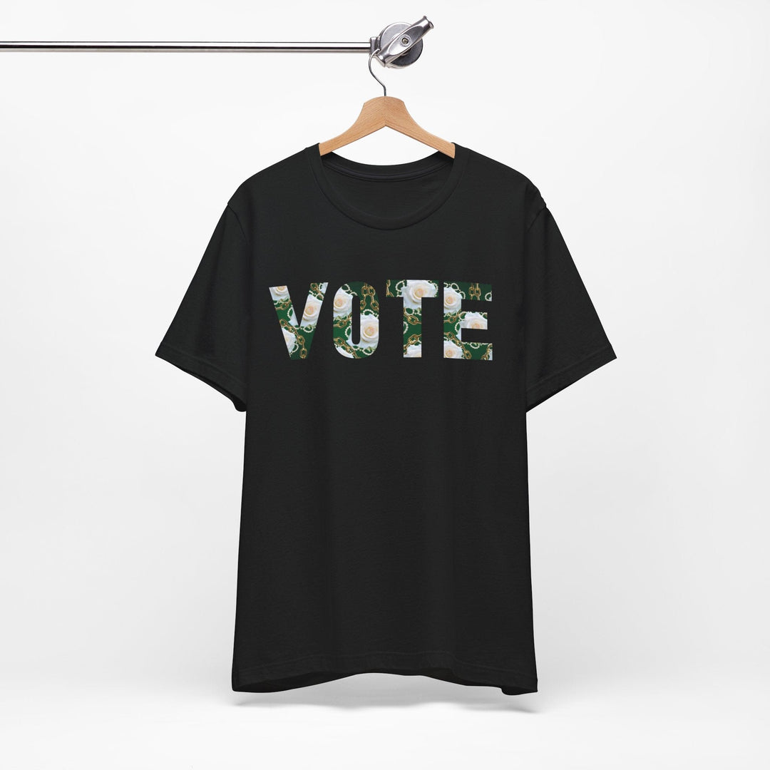 Green and White Links Vote T shirt