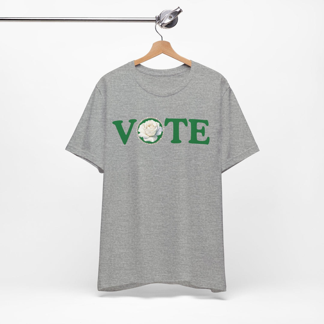 Green and White Links Vote T shirt