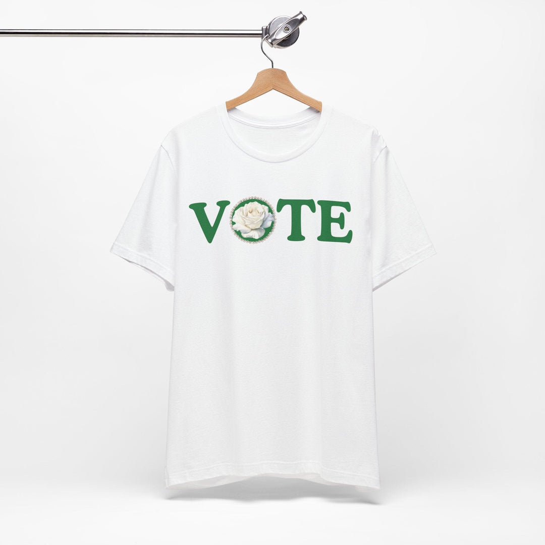 Green and White Links Vote T shirt