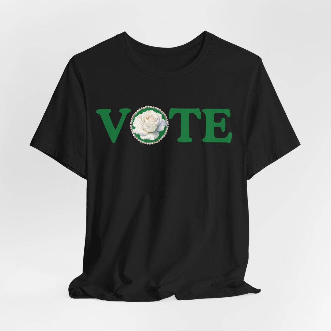 Green and White Links Vote T shirt