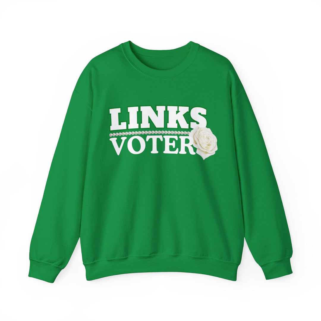 Green and White Links Voter Crewneck Sweatshirt