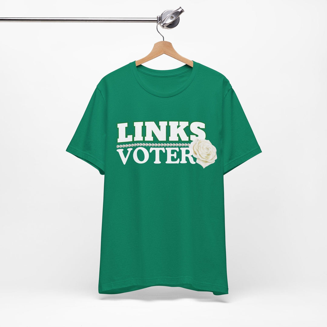 Green and White Links Voter T shirt