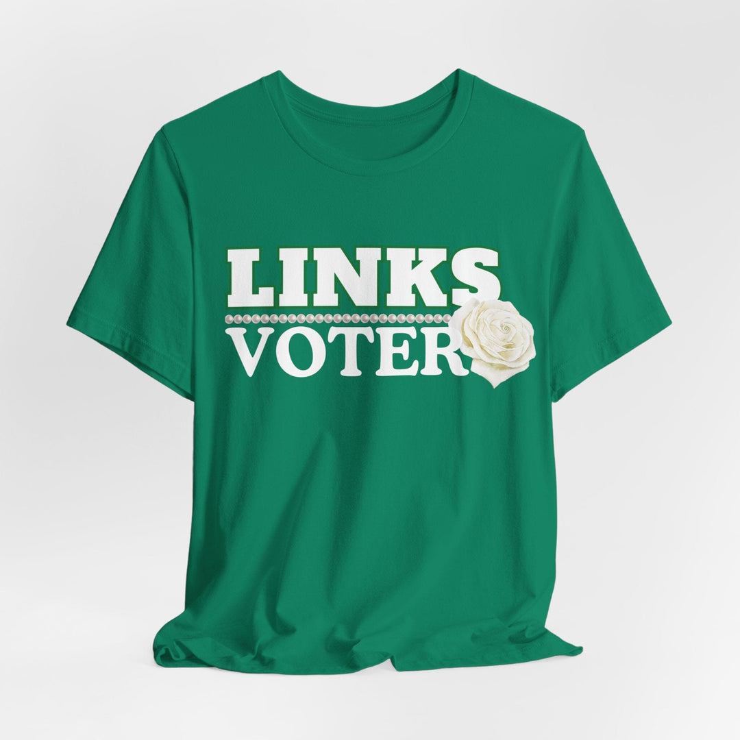 Green and White Links Voter T shirt