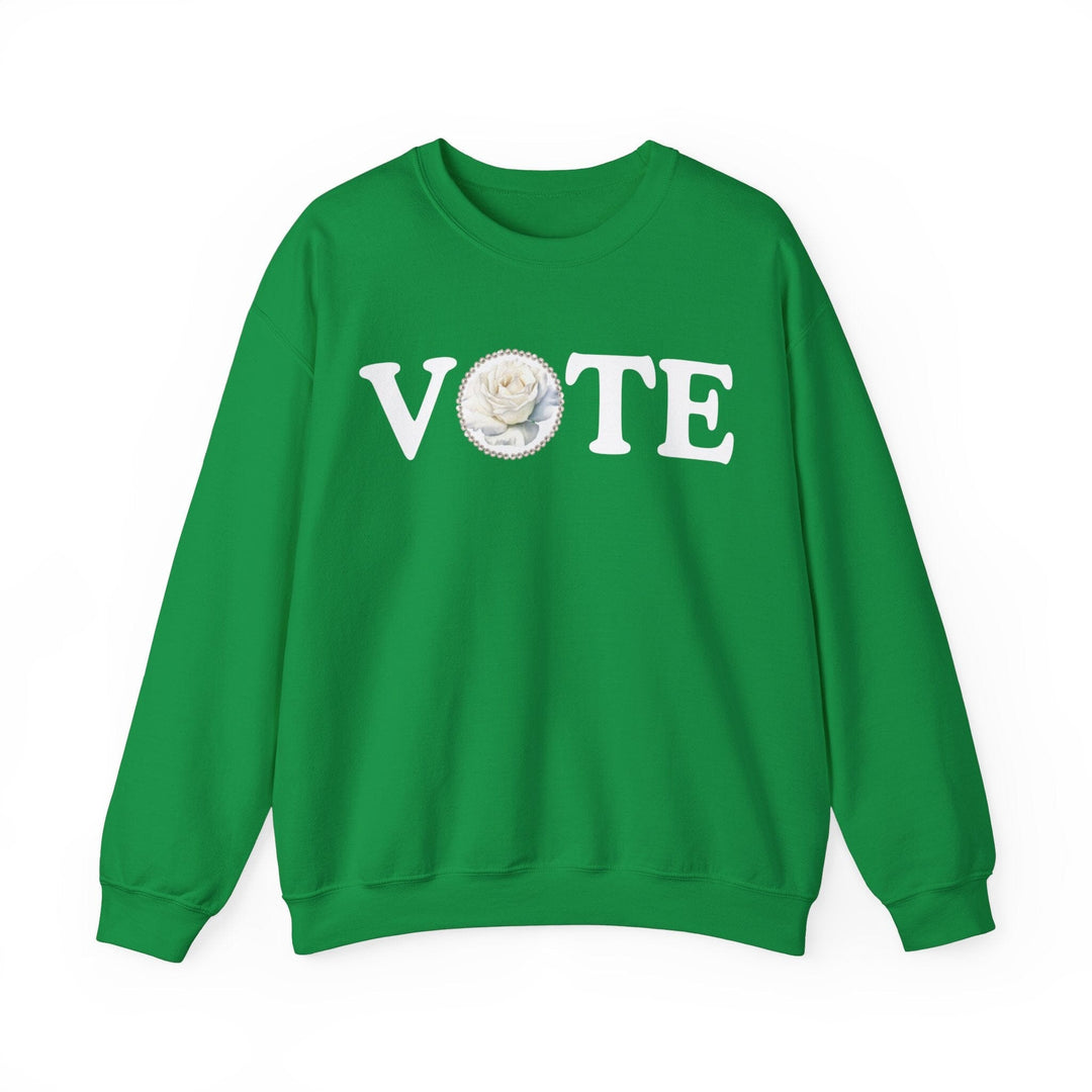 Green and White The Links Vote Crewneck Sweatshirt