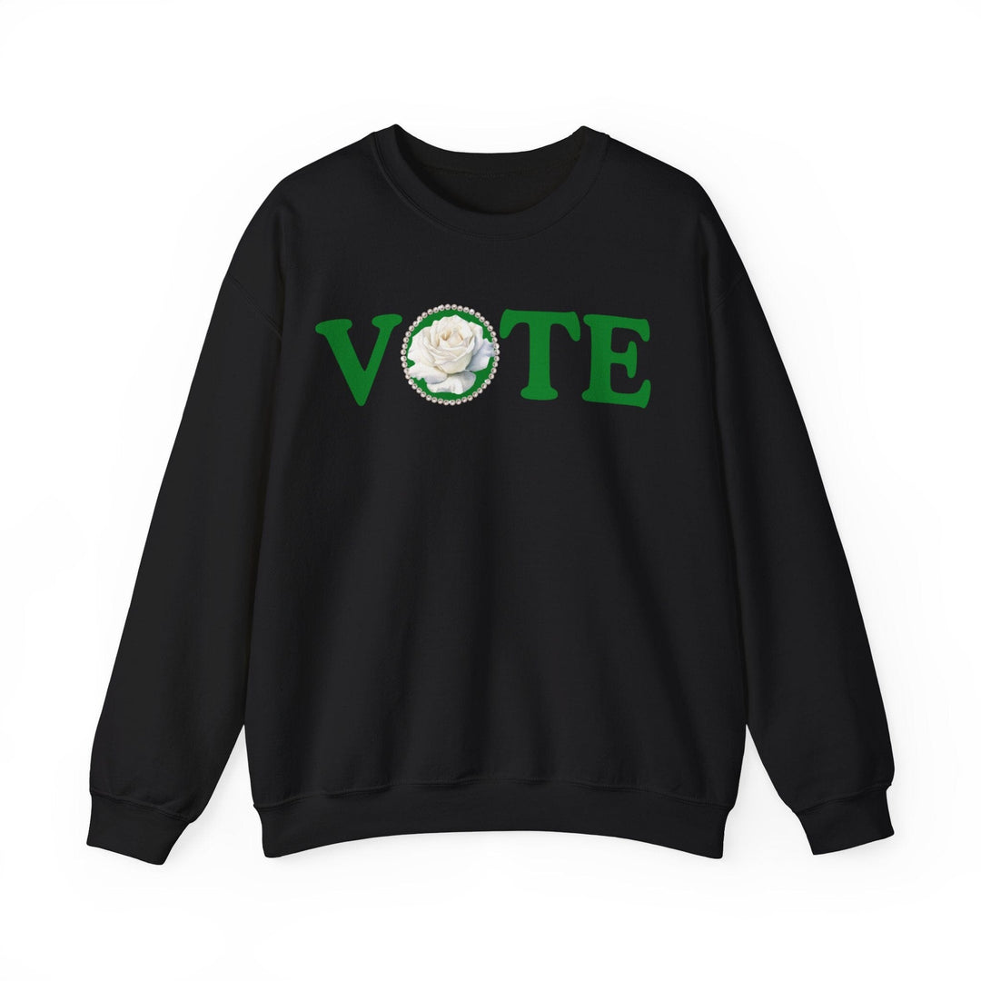 Green and White The Links Vote Crewneck Sweatshirt