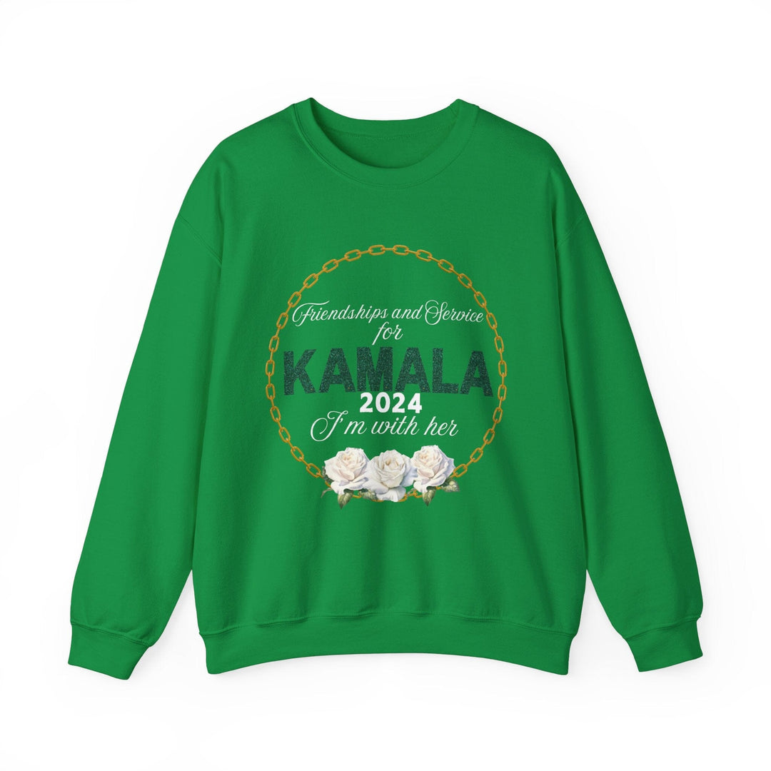 Green and White The Links Vote Crewneck Sweatshirt