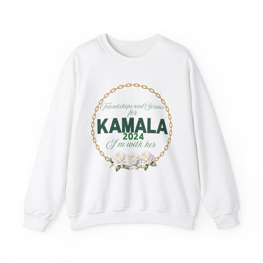 Green and White The Links Vote Crewneck Sweatshirt