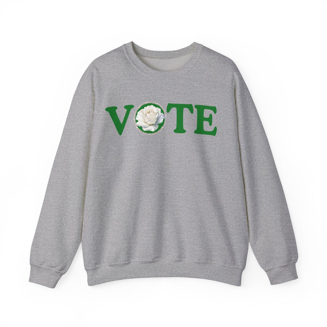 Green and White The Links Vote Crewneck Sweatshirt