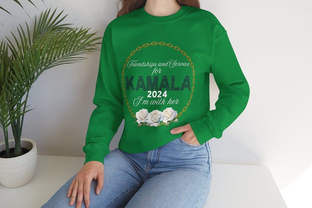 Green and White The Links Vote Crewneck Sweatshirt