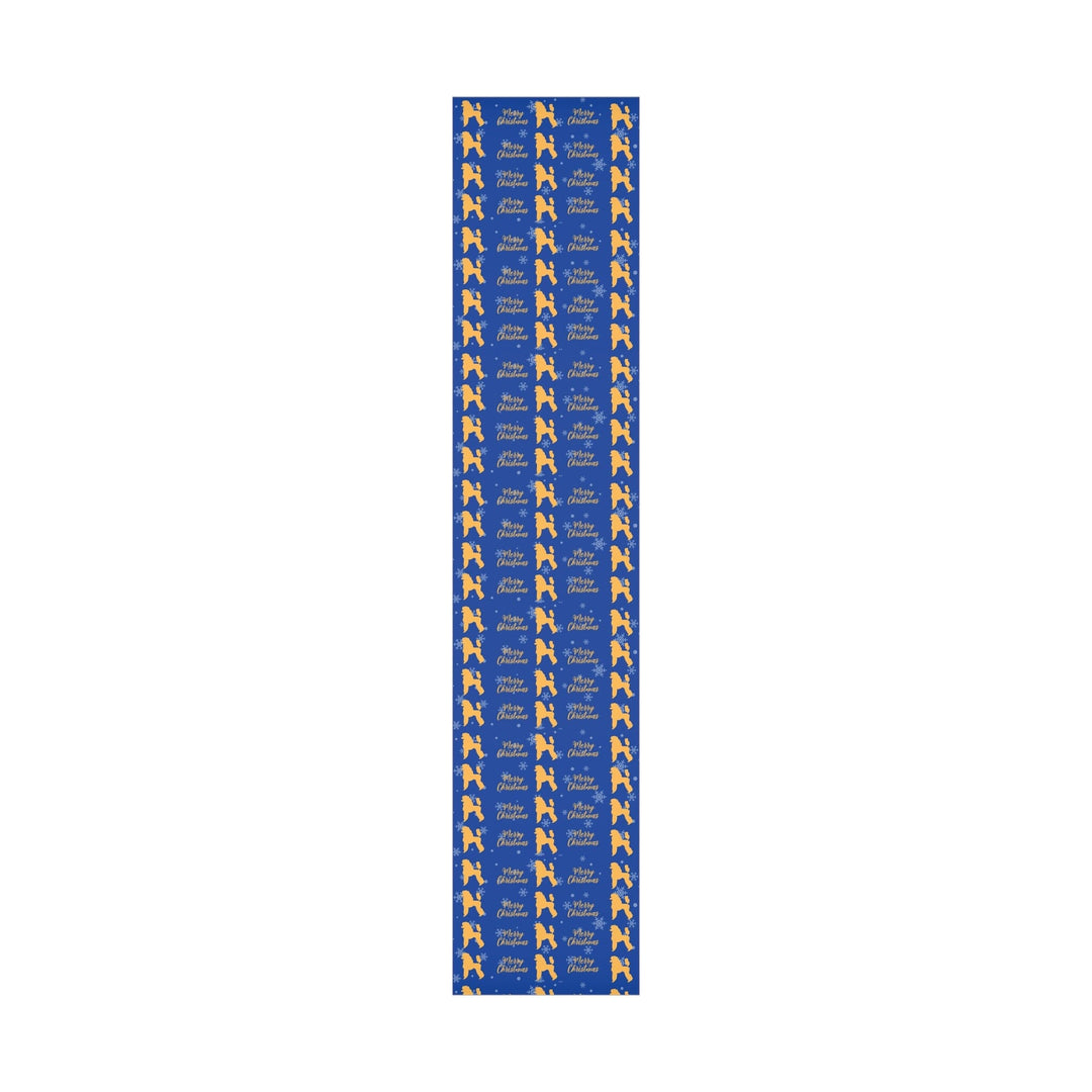 Holiday Blue and Gold Christmas Wrapping Paper