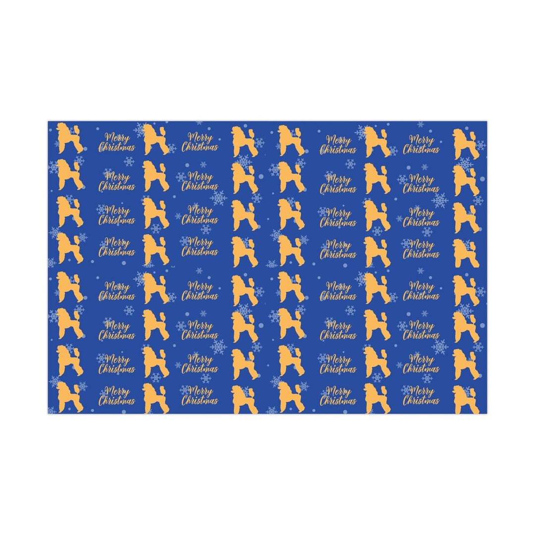 Holiday Blue and Gold Christmas Wrapping Paper