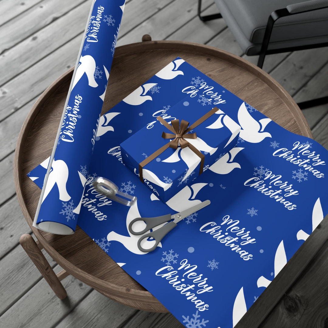 Holiday Blue and White Christmas Wrapping Paper