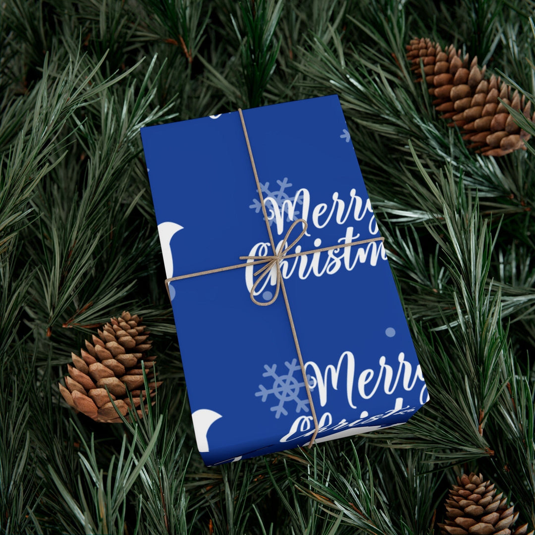 Holiday Blue and White Christmas Wrapping Paper