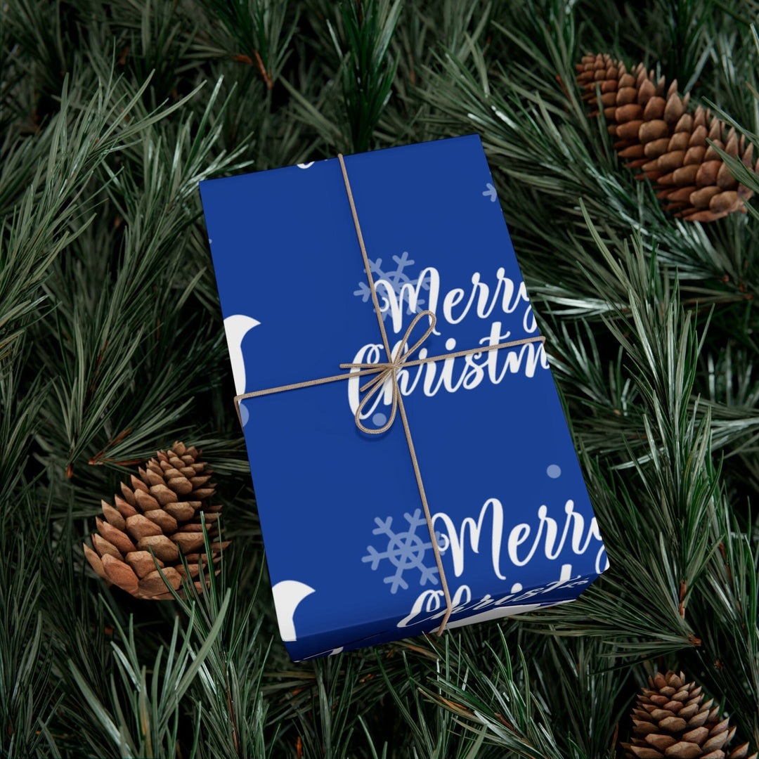 Holiday Blue and White Christmas Wrapping Paper