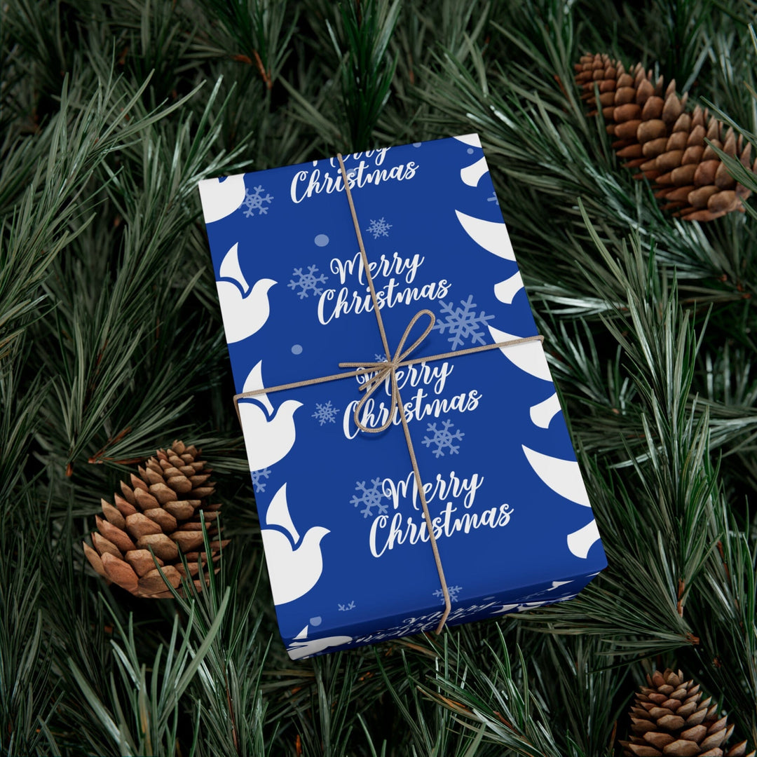 Holiday Blue and White Christmas Wrapping Paper