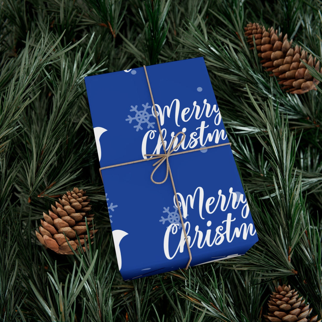 Holiday Blue and White Christmas Wrapping Paper