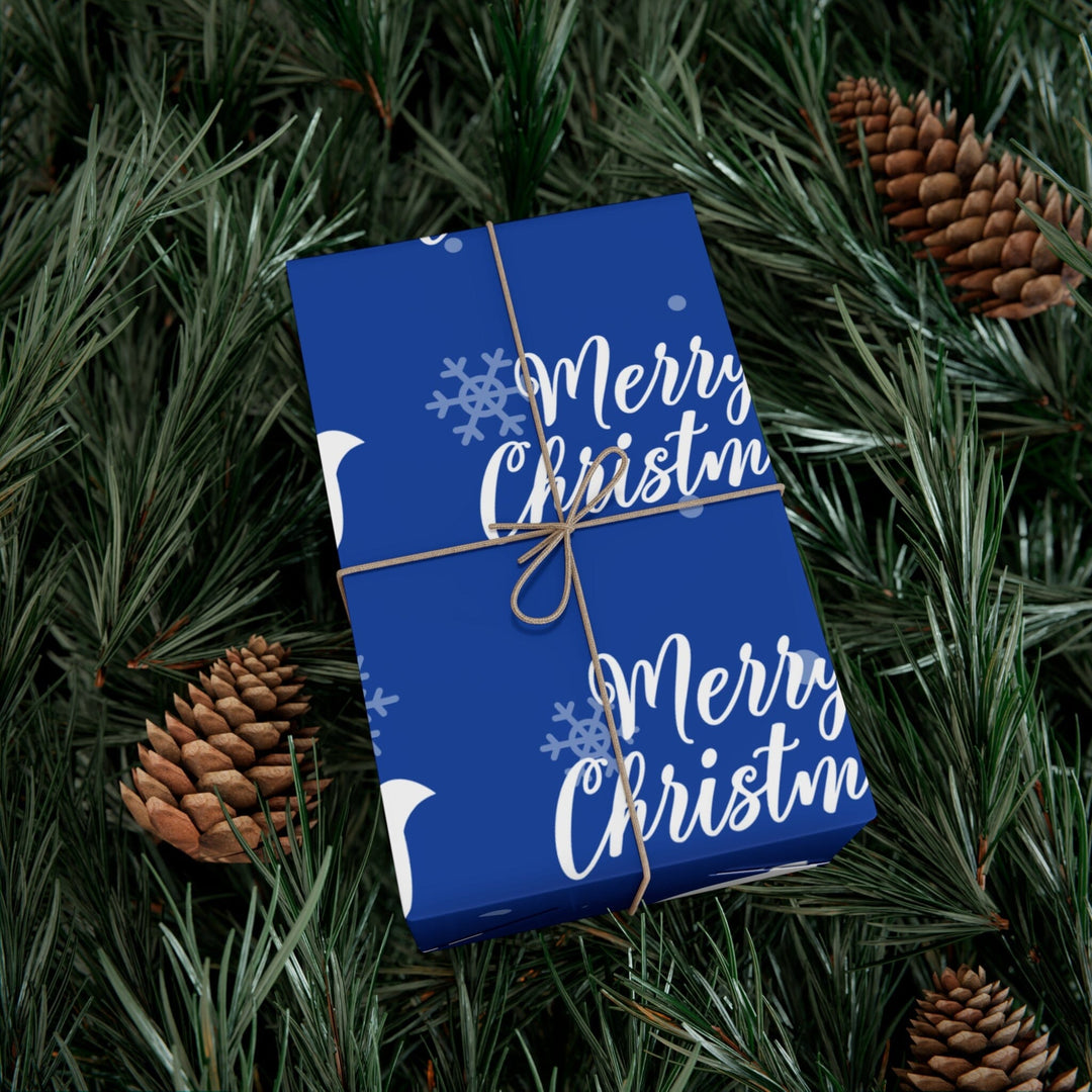 Holiday Blue and White Christmas Wrapping Paper