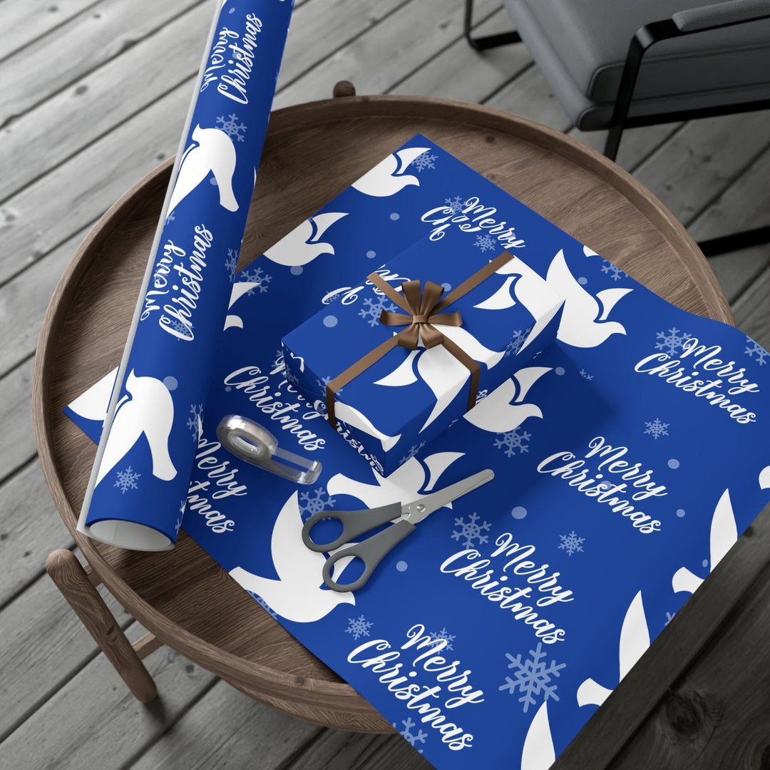 Holiday Blue and White Christmas Wrapping Paper