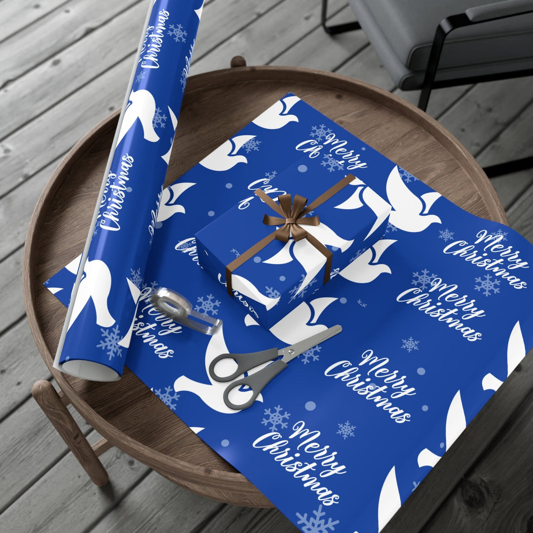 Holiday Blue and White Christmas Wrapping Paper