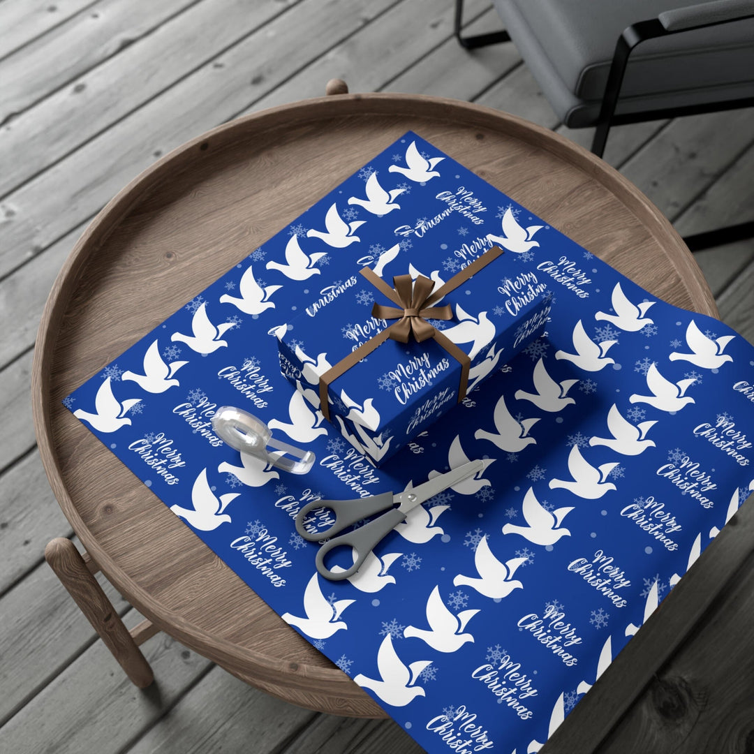 Holiday Blue and White Christmas Wrapping Paper