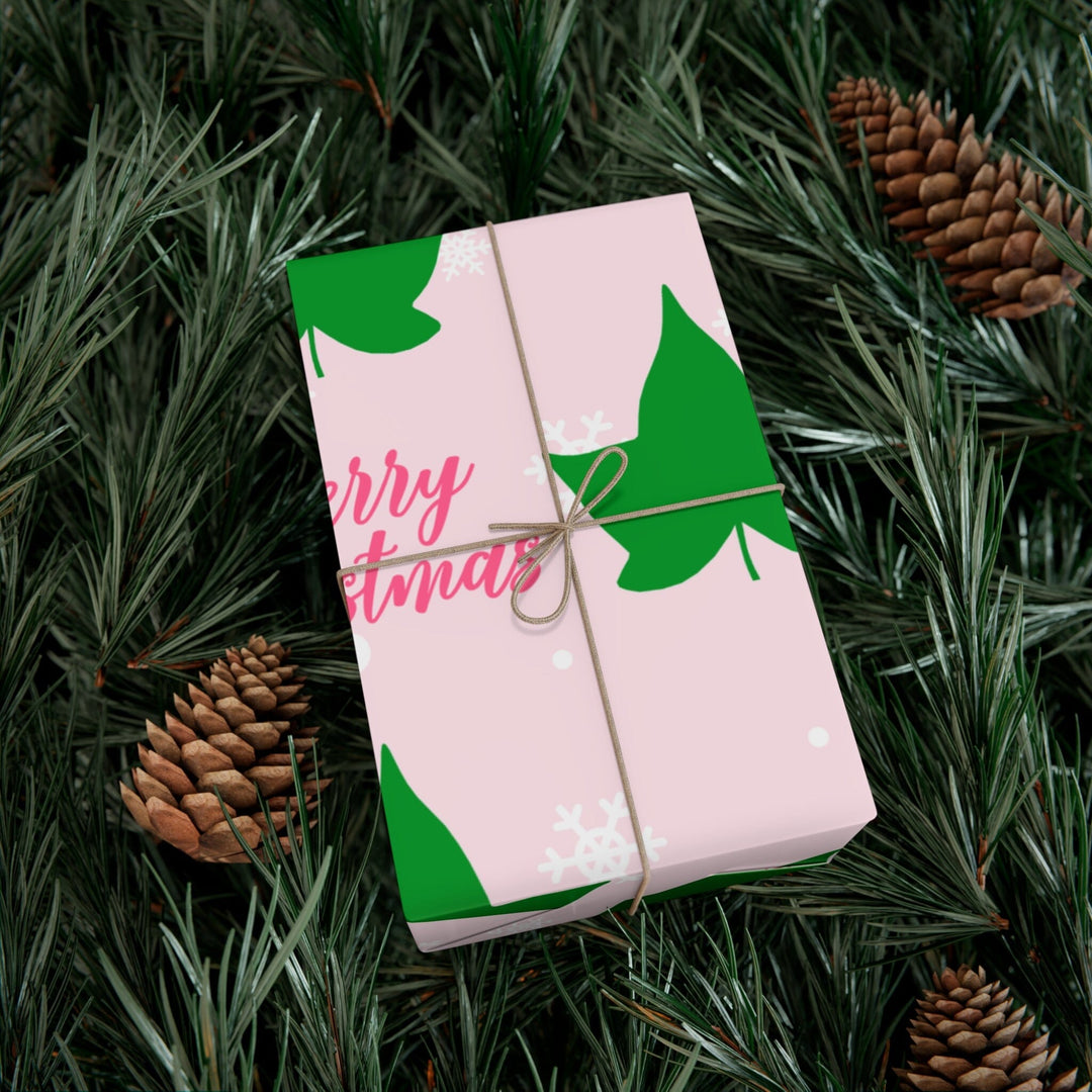 Holiday Pink and Green Christmas Wrapping Paper