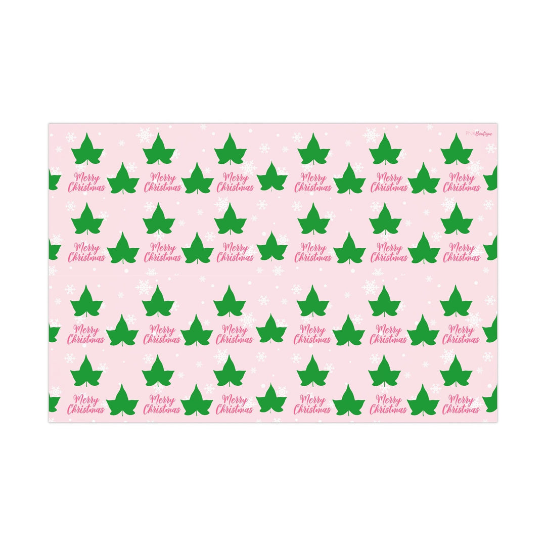 Holiday Pink and Green Christmas Wrapping Paper