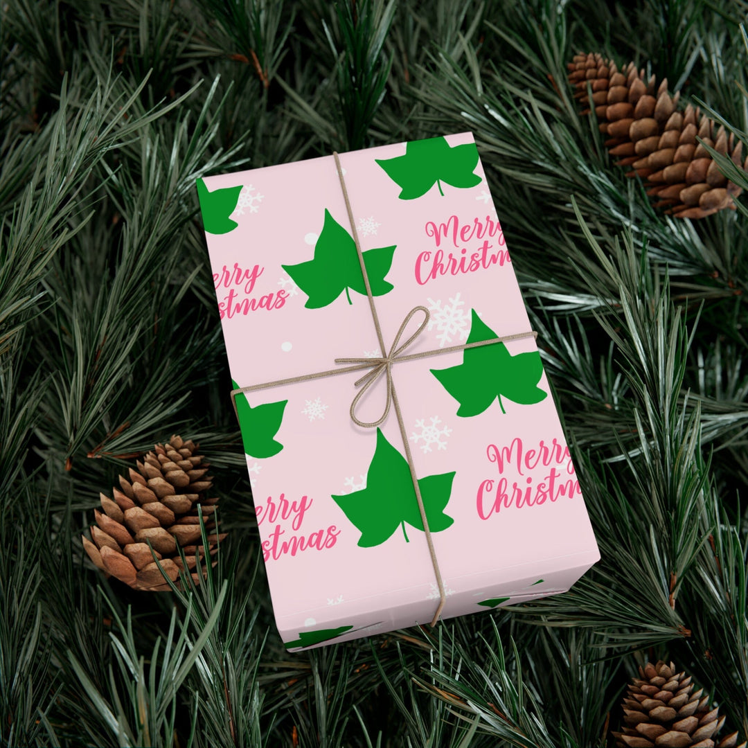 Holiday Pink and Green Christmas Wrapping Paper