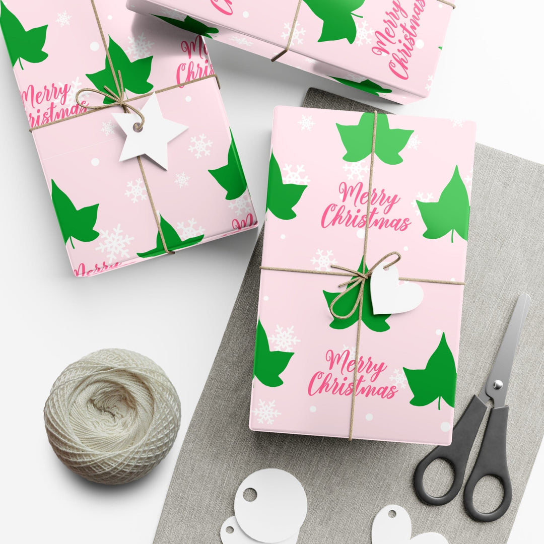 Holiday Pink and Green Christmas Wrapping Paper