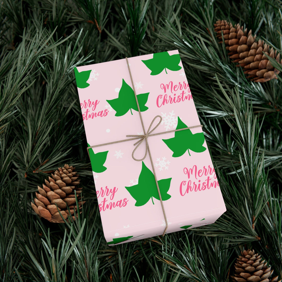 Holiday Pink and Green Christmas Wrapping Paper