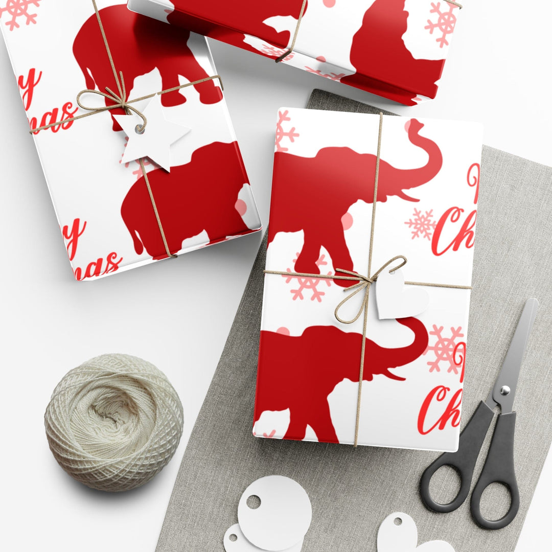 Holiday Red and White Christmas Wrapping Paper