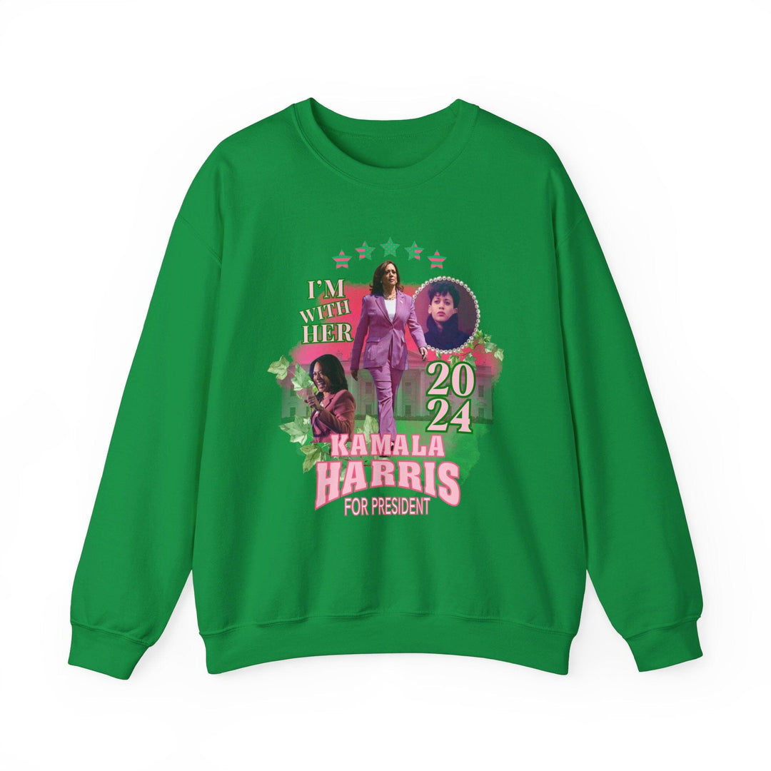 I'm With Her 2024 Kamala Harris Inspired Crewneck Sweatshirt