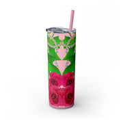 Ivy and Pearls Personalized Skinny Tumbler with Straw, 20oz