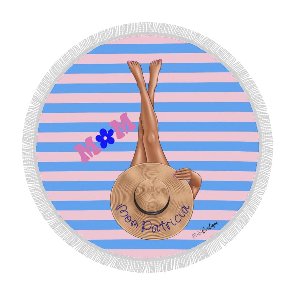 Jack and Jill Personalized Round Beach Towel