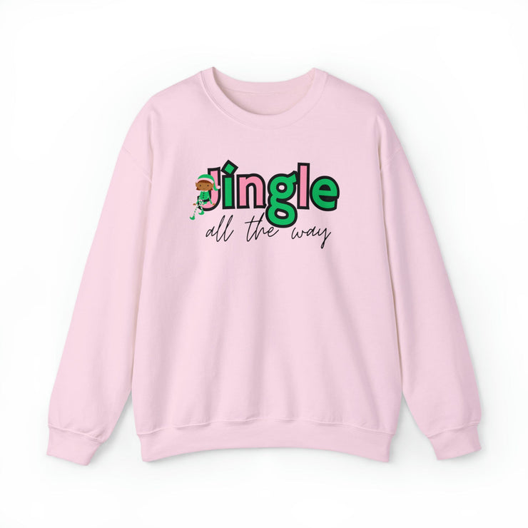 Jingle All the Way Pink and Green Sweatshirt
