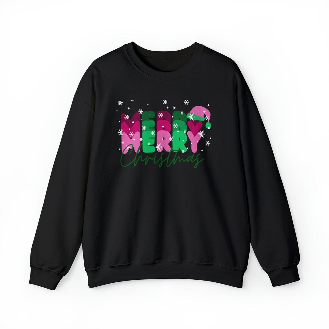 Merry Christmas Pink and Green Sweatshirt