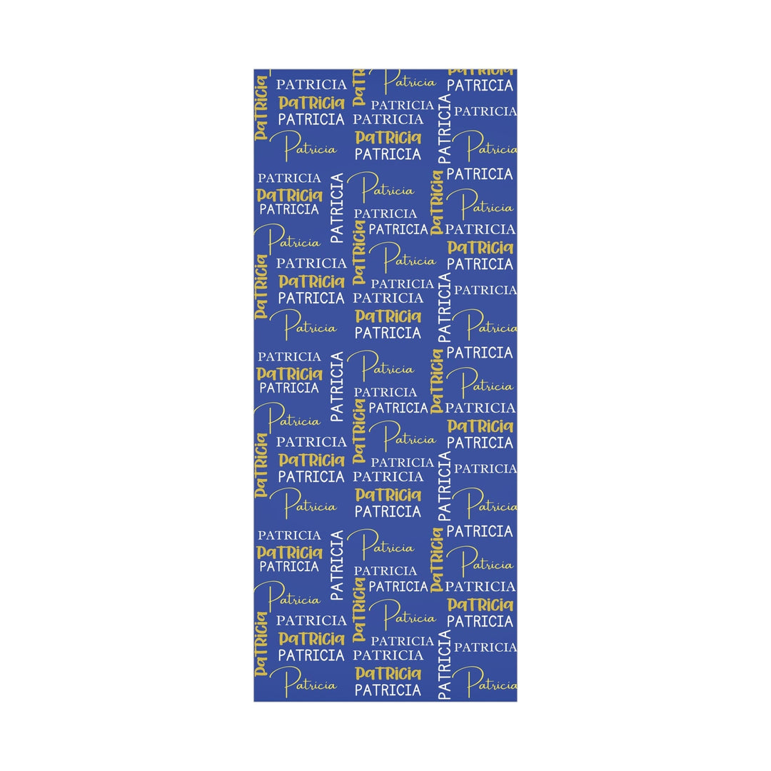 Personalized Blue and Gold Gift Wrapping Papers