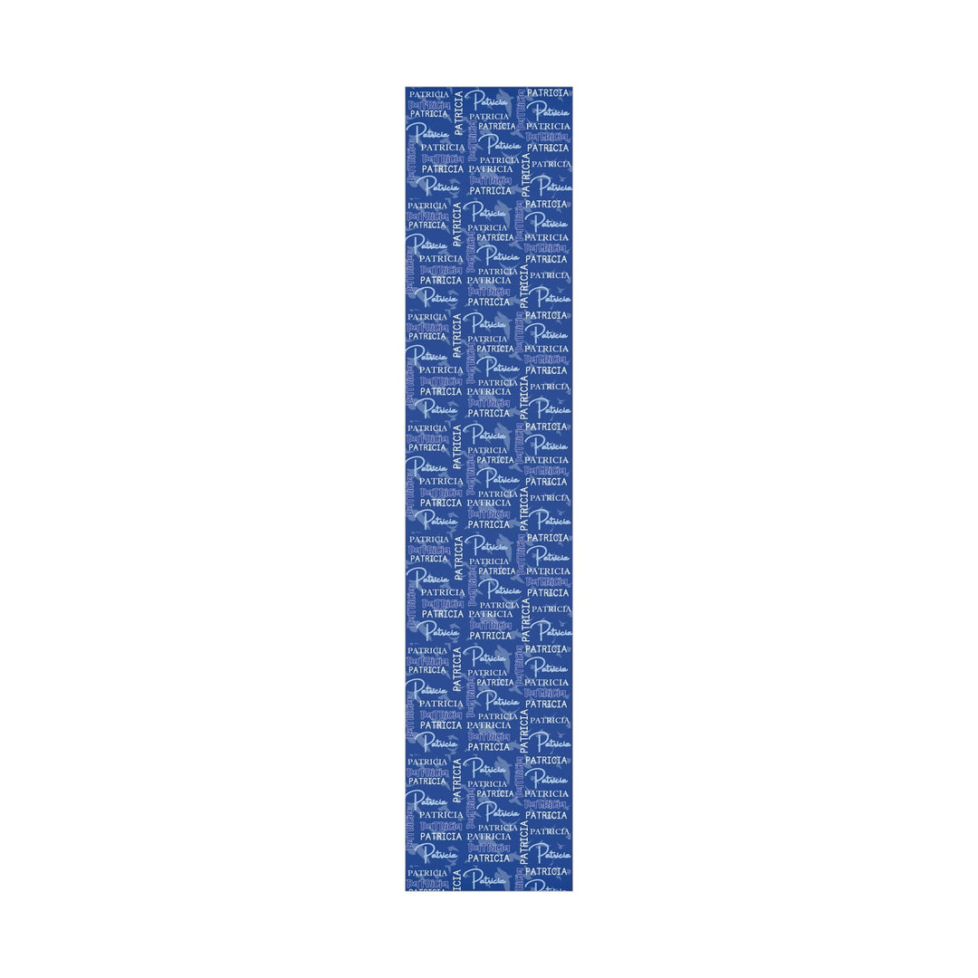 Personalized Blue and White Gift Wrapping Papers