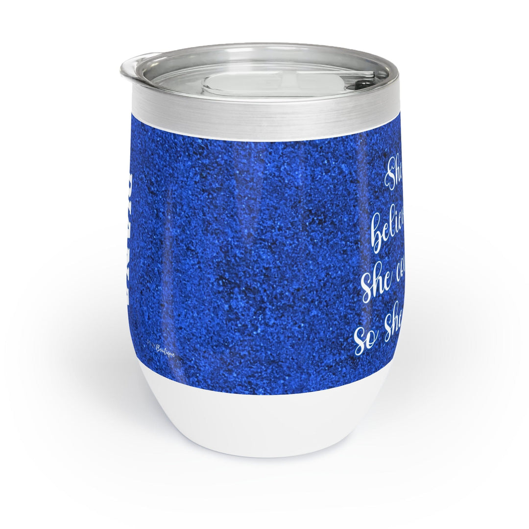 Personalized Blue and White Graduation Chill Wine Tumbler