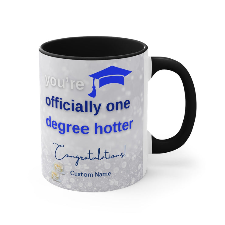 Personalized Blue and White Graduation Coffee Mug